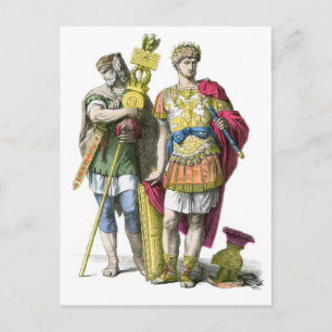 Römischer Standardträger und General Postkarte