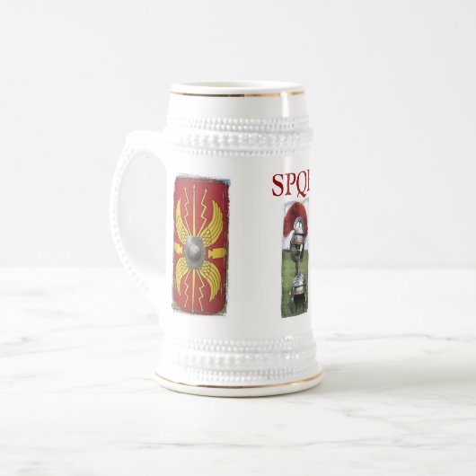 Römischer Stein Bierglas (Vorderseite Links)