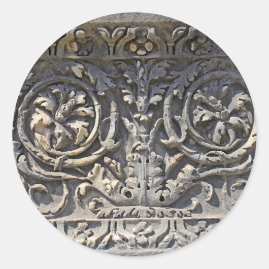 Römischer Stein Runder Aufkleber (Vorderseite)