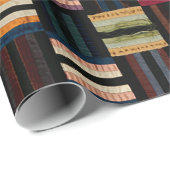 Römischer Streifen-Quilt Geschenkpapier (Rolleneckpunkt)