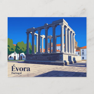 Römischer Tempel von Évora Portugal Postkarte