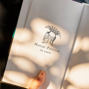 Römischer Zenturio-Helm Illustration Ex Libris Buc Gummistempel