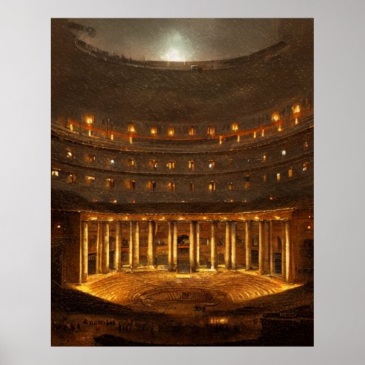 Römisches antikes Amphitheater Poster (Vorne)