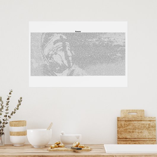 Römisches Buch (vollständiger KJV-Text) Poster (Küche)