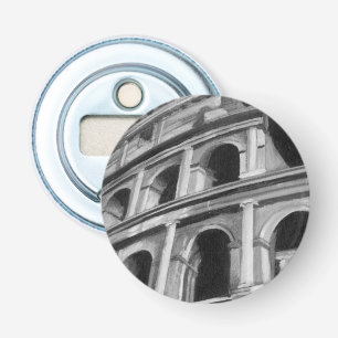 Römisches Colosseum mit Architekturzeichnungen Flaschenöffner