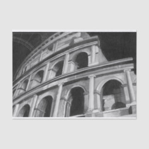 Römisches Colosseum mit Architekturzeichnungen Seidenpapier