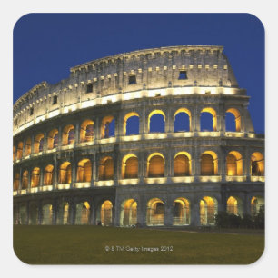 Römisches Colosseum, Rom, Italien 3 Quadratischer Aufkleber