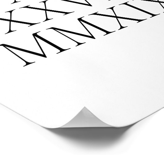 Römisches Datum Poster (Ecke)