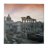 Römisches Forum im Morgengrauen Fliese (Vorderseite)