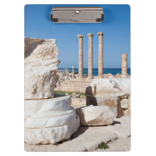 Römisches Forum und Reste einer Statue, Sabratha, Klemmbrett