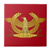 Römisches goldenes Eagle auf Rot Fliese (Vorderseite)