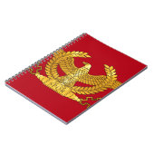 Römisches goldenes Eagle auf Rot Notizblock (Linke Seite)