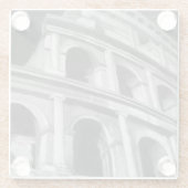 Römisches Kolosseum mit architektonischen Zeichnun Glasuntersetzer (Rückseite)
