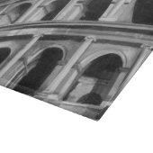 Römisches Kolosseum mit architektonischen Zeichnun Schneidebrett (Ecke)