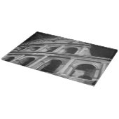 Römisches Kolosseum mit architektonischen Zeichnun Schneidebrett (Ecke)