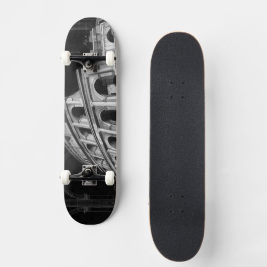 Römisches Kolosseum mit architektonischen Zeichnun Skateboard (Vorderseite)