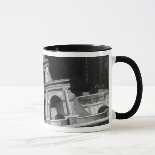 Römisches Kolosseum mit architektonischen Zeichnun Tasse (Rechts)