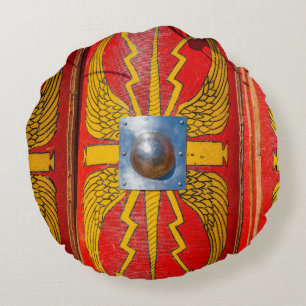 Römisches Militärschild - Scutum Rundes Kissen