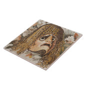 Römisches Mosaik, mit Maske, Blätter und Frucht Fliese (Seite)