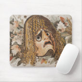 Römisches Mosaik, mit Maske, Blätter und Frucht Mousepad (Mit Mouse)