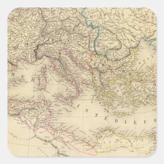 Römisches Reich 4 Quadratischer Aufkleber (Vorderseite)