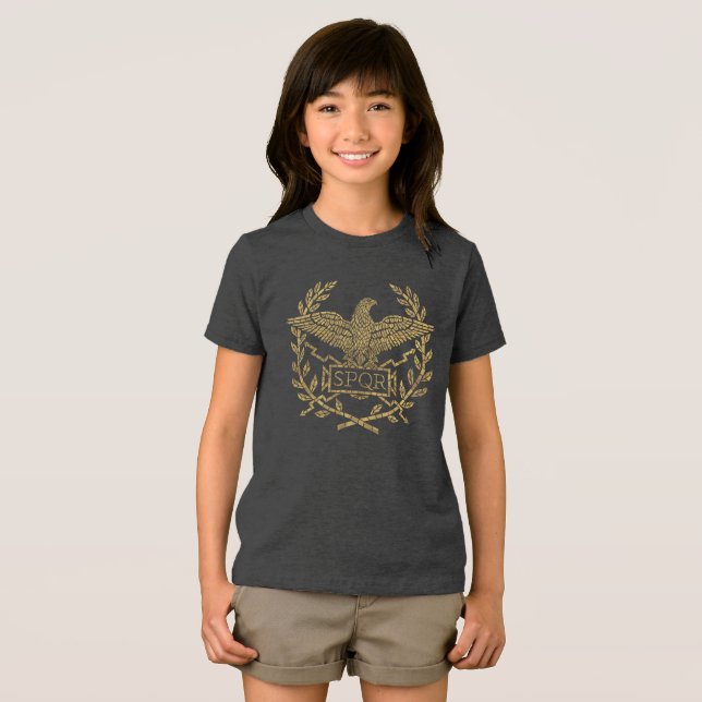 Römisches Reich Eagle MosaikEmblem Tri-Blend Shirt (Vorderseite Voll)