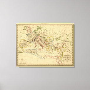 Römisches Reich unter Constantine und Trajan Leinwanddruck