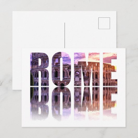 Römisches Textangebot Postkarte (Vorne/Hinten)