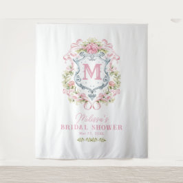 Römisches Wappen Monogram | Begrüßung von Bridal Wandteppich