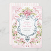 Römisches Wappen Monogram | Bridal Einladung (Vorne/Hinten)