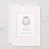 Römisches Wappen Monogram | Bridal Einladung (Rückseite)