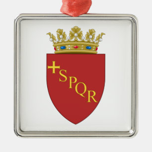 Römisches Wappen (SPQR) (Rom, Italien) Ornament Aus Metall