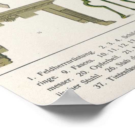 Römisches Zubehör Poster (Ecke)