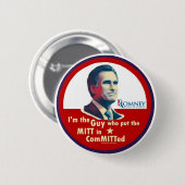 Romney 2012: Festgelegt Button (Vorne & Hinten)