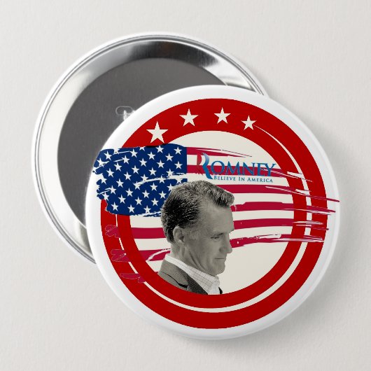 Romney 2012 "Glaube an Amerika" Button (Vorne & Hinten)