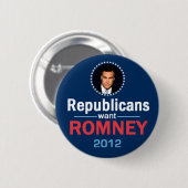 Romney 2012 Knopf Button (Vorne & Hinten)