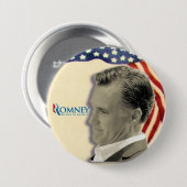 Romney 2012 Retro-Ähnlicher Patriotismus Button (Vorne & Hinten)