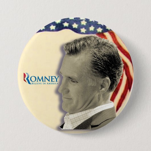 Romney 2012 Retro-Ähnlicher Patriotismus Button (Vorderseite)