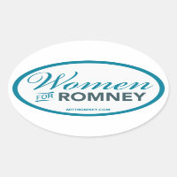Romney 2012 (White Oval Sticker) - Frauen für Mitt