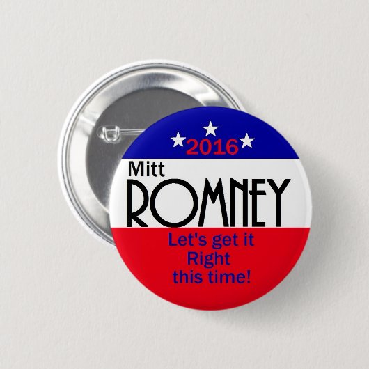 Romney 2016 button (Vorne & Hinten)