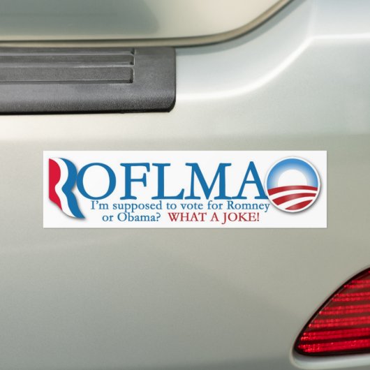 Romney/Autoaufkleber Obama ROTFLMAO Autoaufkleber (Auf Auto)