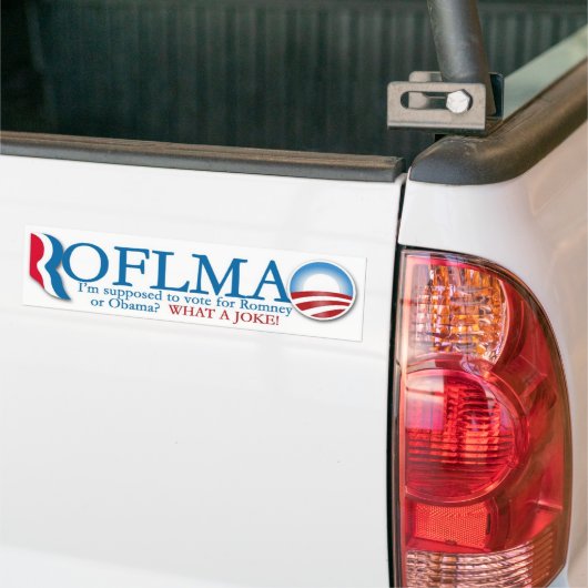 Romney/Autoaufkleber Obama ROTFLMAO Autoaufkleber (Auf Lkw)