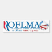 Romney/Autoaufkleber Obama ROTFLMAO Autoaufkleber (Vorne)