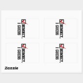 Romney, denke ich rechteckiger aufkleber (Blatt)