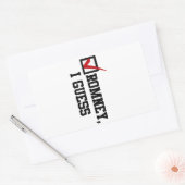 Romney, denke ich rechteckiger aufkleber (Umschlag)