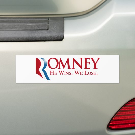 Romney - er gewinnt. Wir verlieren Autoaufkleber (Auf Auto)