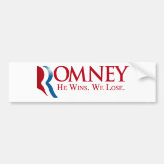 Romney - er gewinnt. Wir verlieren Autoaufkleber