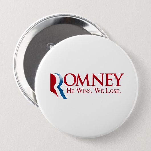 Romney - er gewinnt. Wir verlieren Button (Vorne & Hinten)