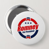 ROMNEY FÜR PRÄSIDENT (Republikaner) Button (Vorne & Hinten)