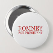 ROMNEY FÜR PRÄSIDENT (rot) Button (Vorne & Hinten)